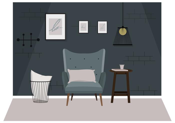 Vector Room and Furniture Illustration