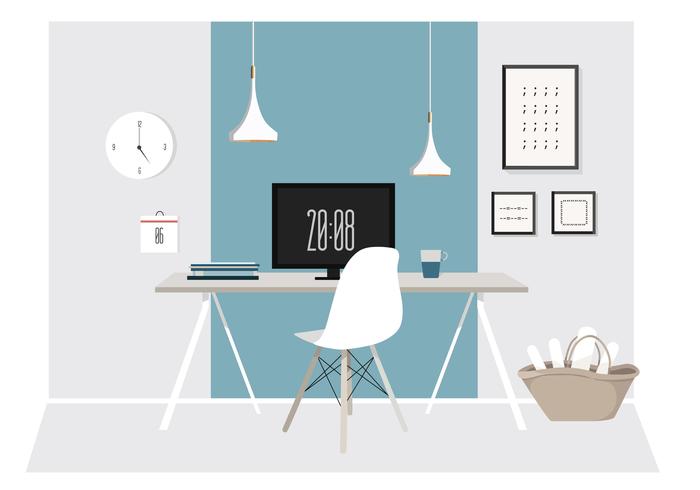 Vector Designer's Desk Illustration