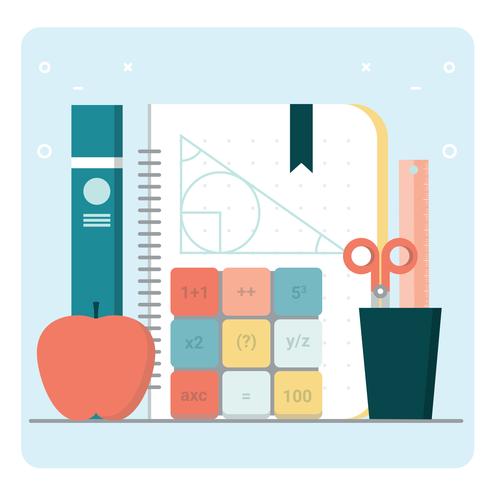 Vector Back to School Accessories
