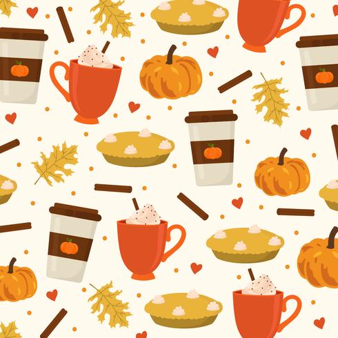 Pumpkin Spice Vector Background