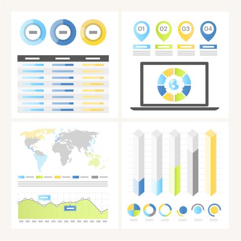 Vector infografía elementos y la ilustración