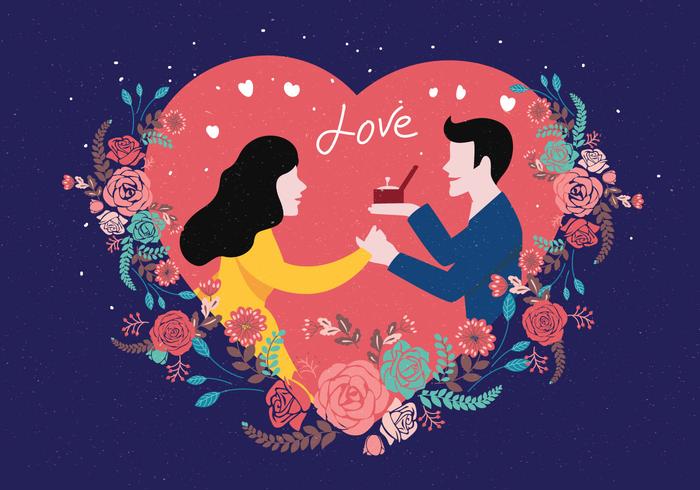 Engagement Proposal Illustration Vector