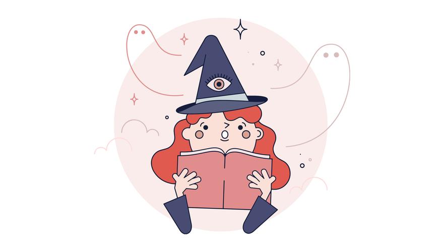 Witch Other Worlds Vector