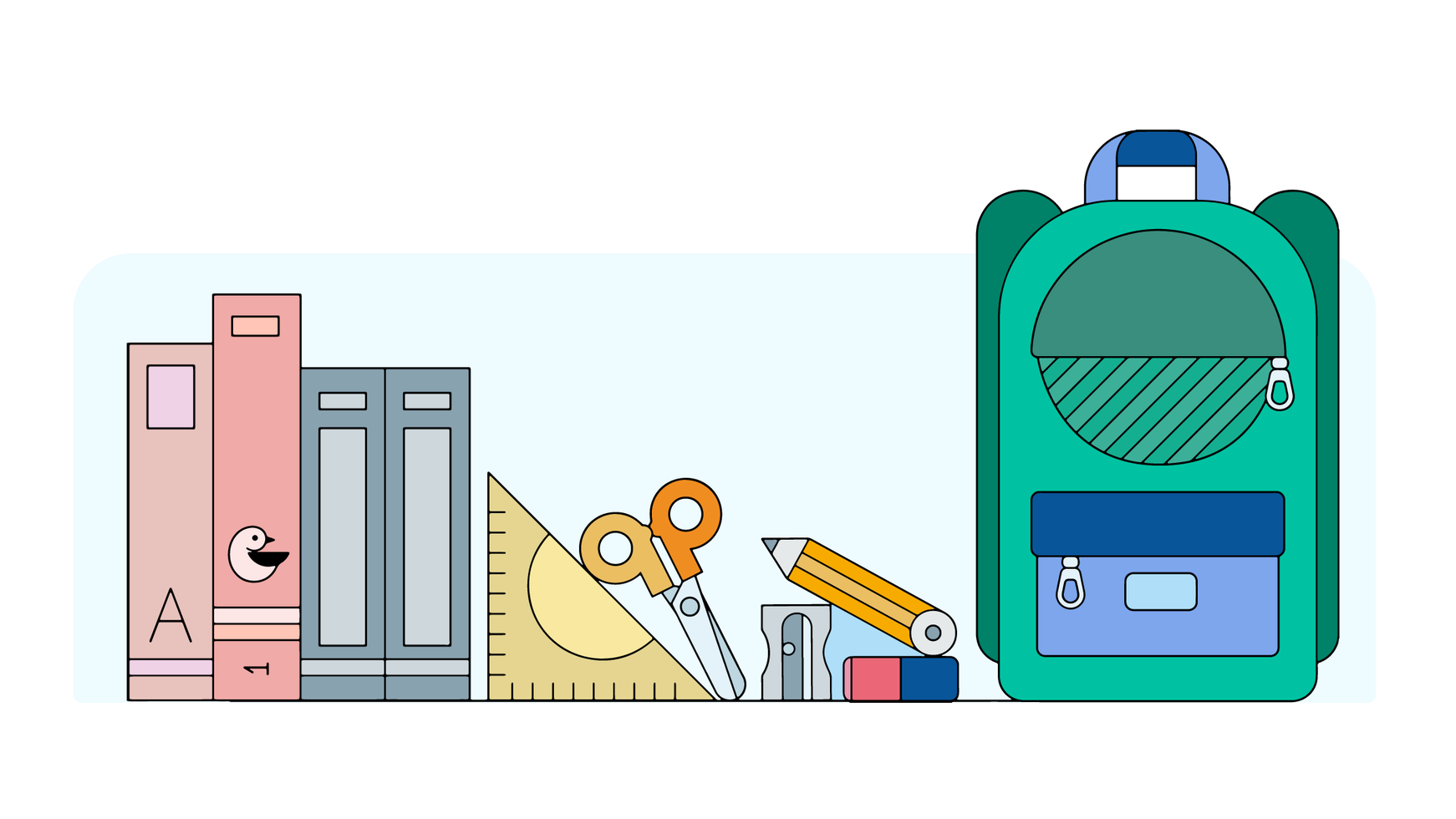 School Items Vector 240713 Vector Art at Vecteezy