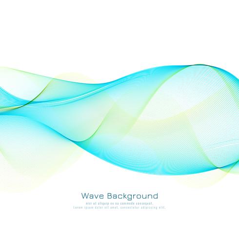 Abstract blue wave background vector