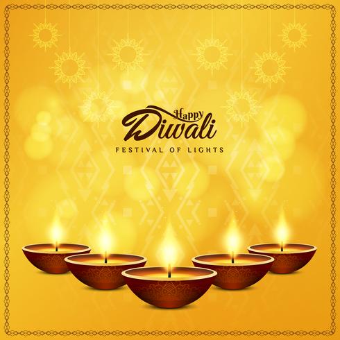 Fondo de vector abstracto feliz Diwali