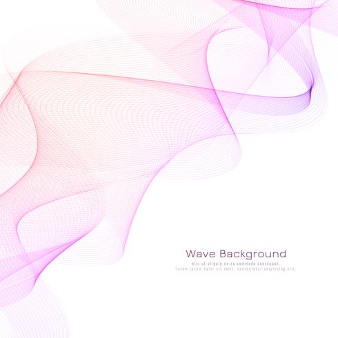 Fondo de diseño de onda rosa elegante abstracto vector