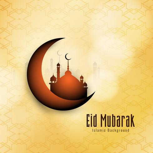 Abstract Eid Mubarak Islamic festival background vector