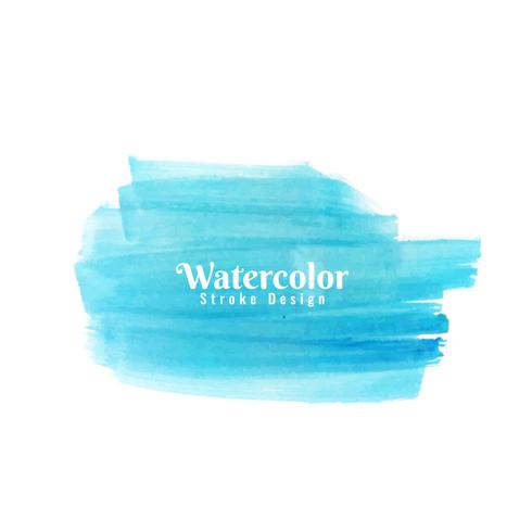 Abstract blue watercolor stroke background vector