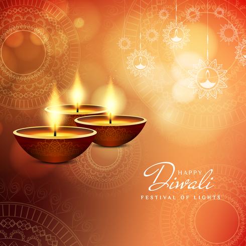 Abstract Happy Diwali background design vector