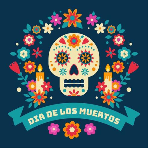 Dia De Los Muertos Vector Background