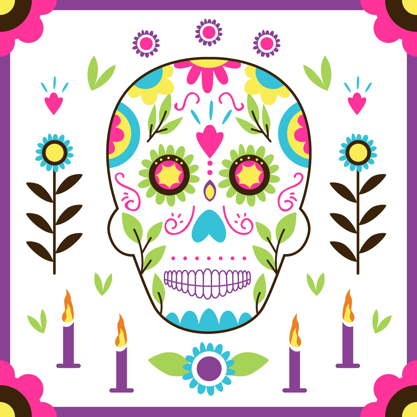 Download Day of the dead Background Vector 241081 - Download Free ...