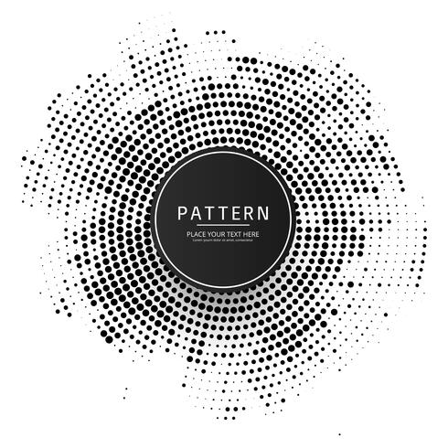 Modern circular halftone background vector