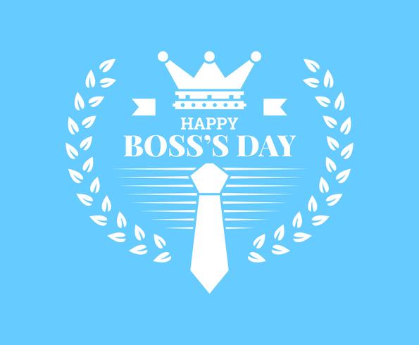 Beautiful National Boss Day Set Vectors