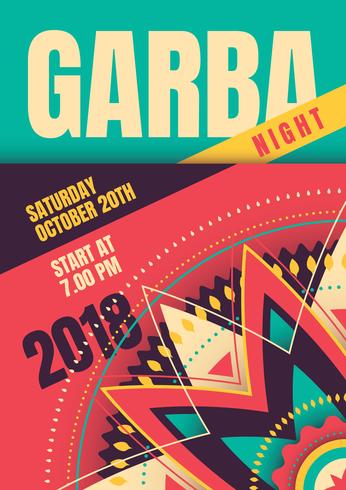 Garba night vector