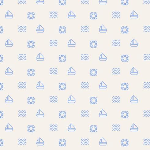 Sea Theme Pattern vector