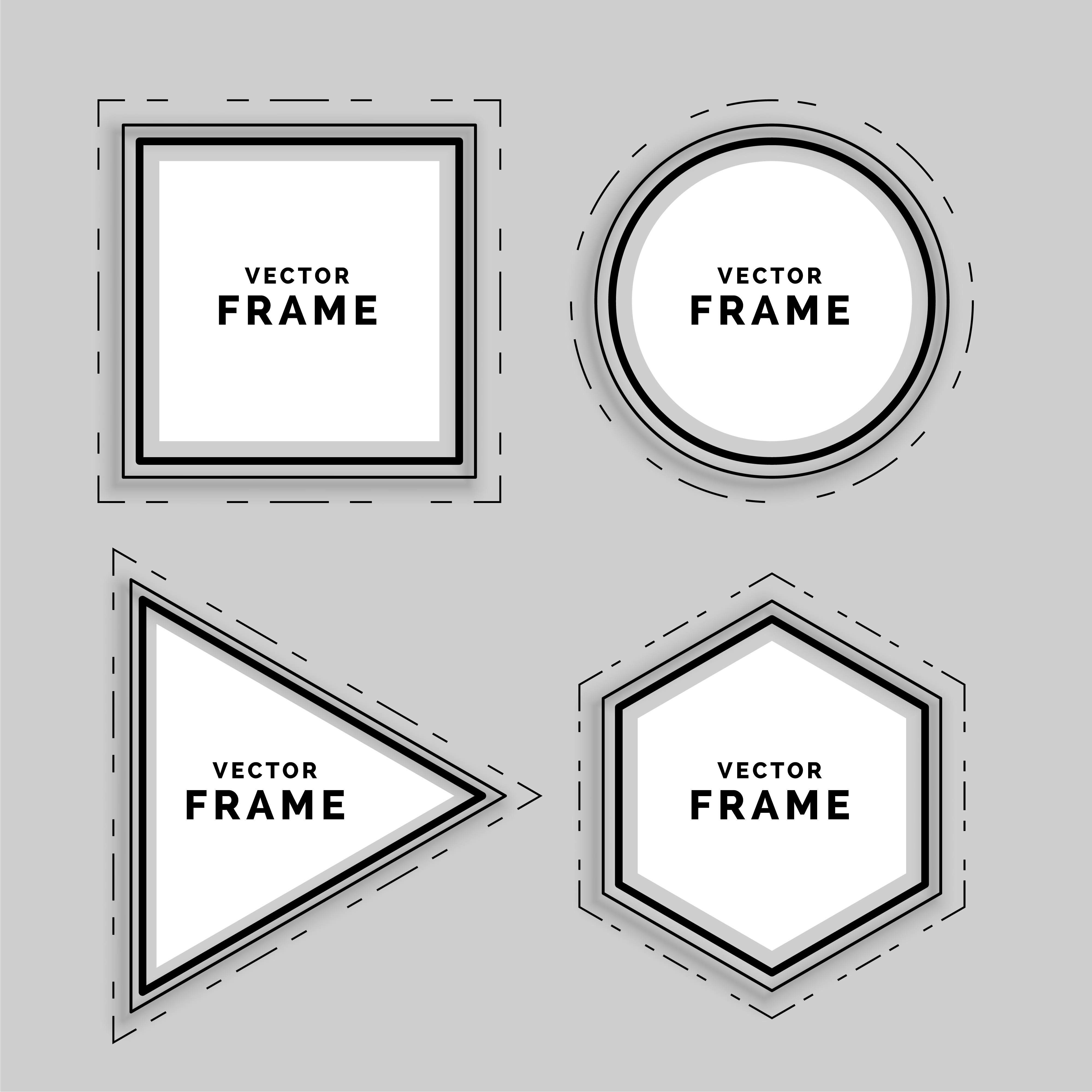set of geometric abstract line frames Download Free Vector Art, Stock Graphics & Images