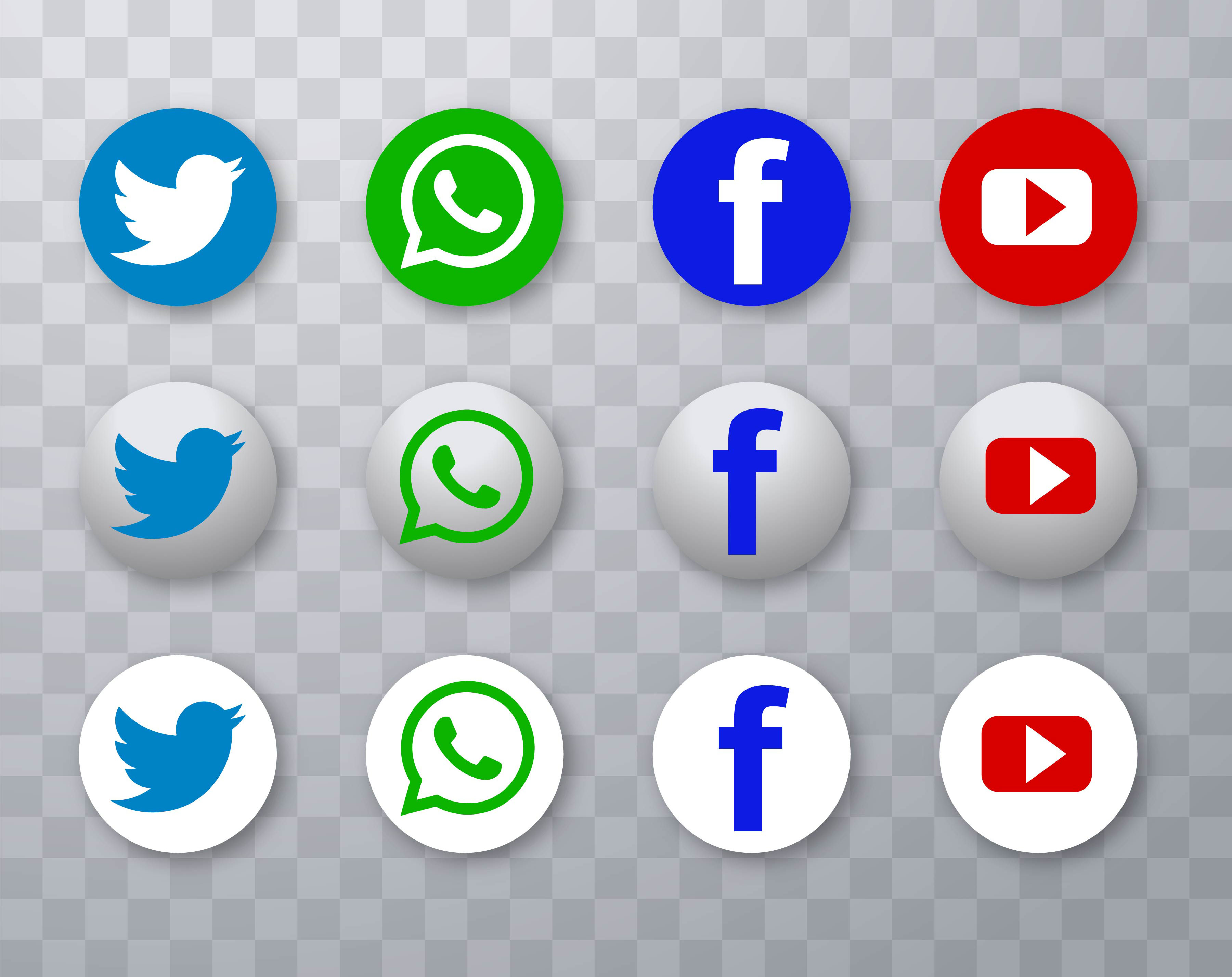 Modern social media icons set design 241264 Vector Art at Vecteezy