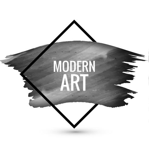 Fondo de arte moderno acuarela negra vector
