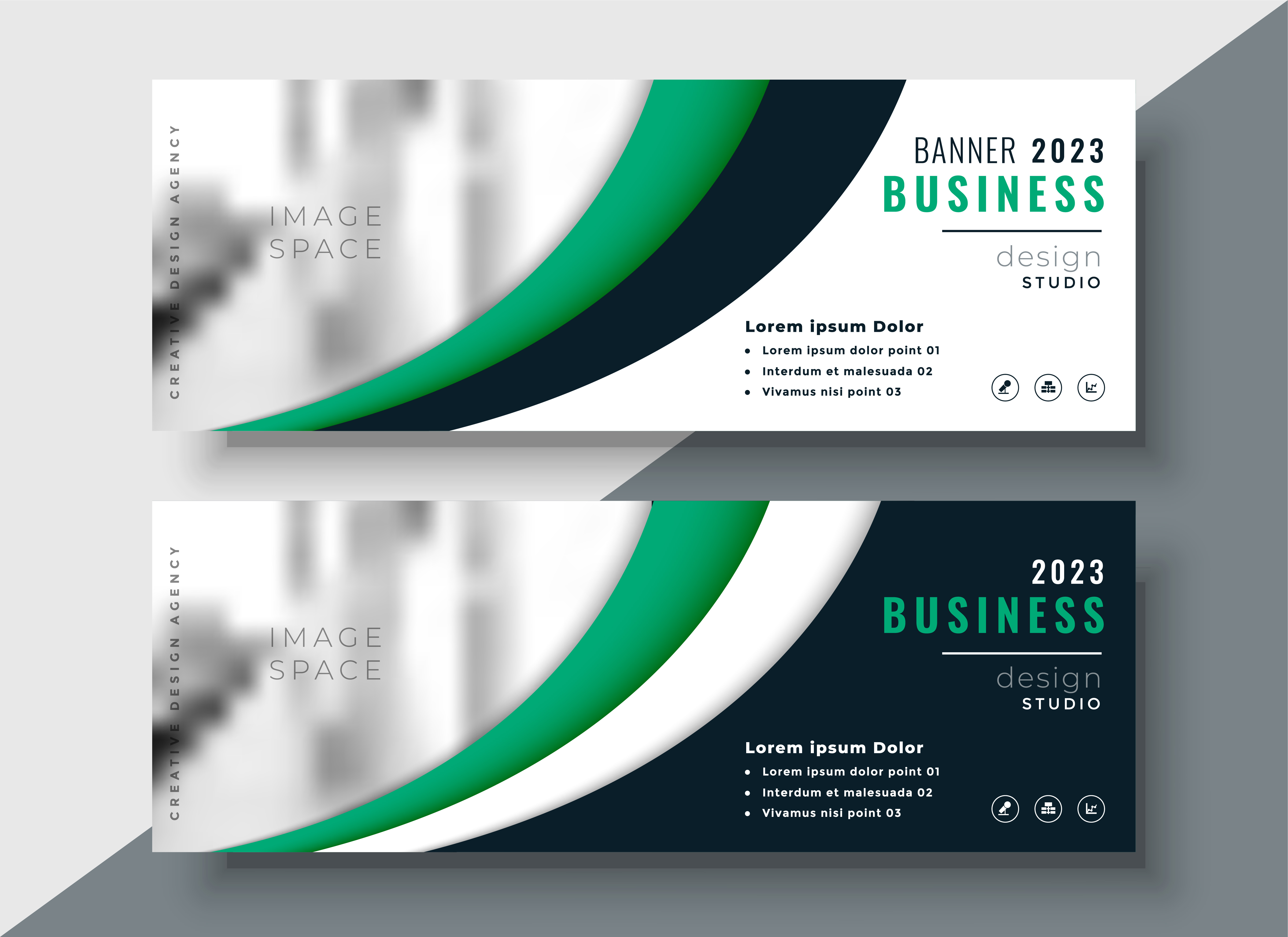 modern green business banner design - Download Free Vector Art, Stock