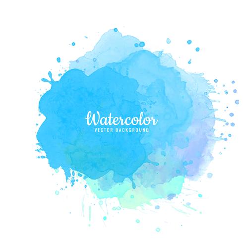 Abstract blue watercolor splash background vector