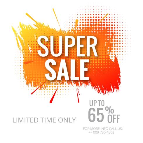 Modern colorful super sale template background illustration vector