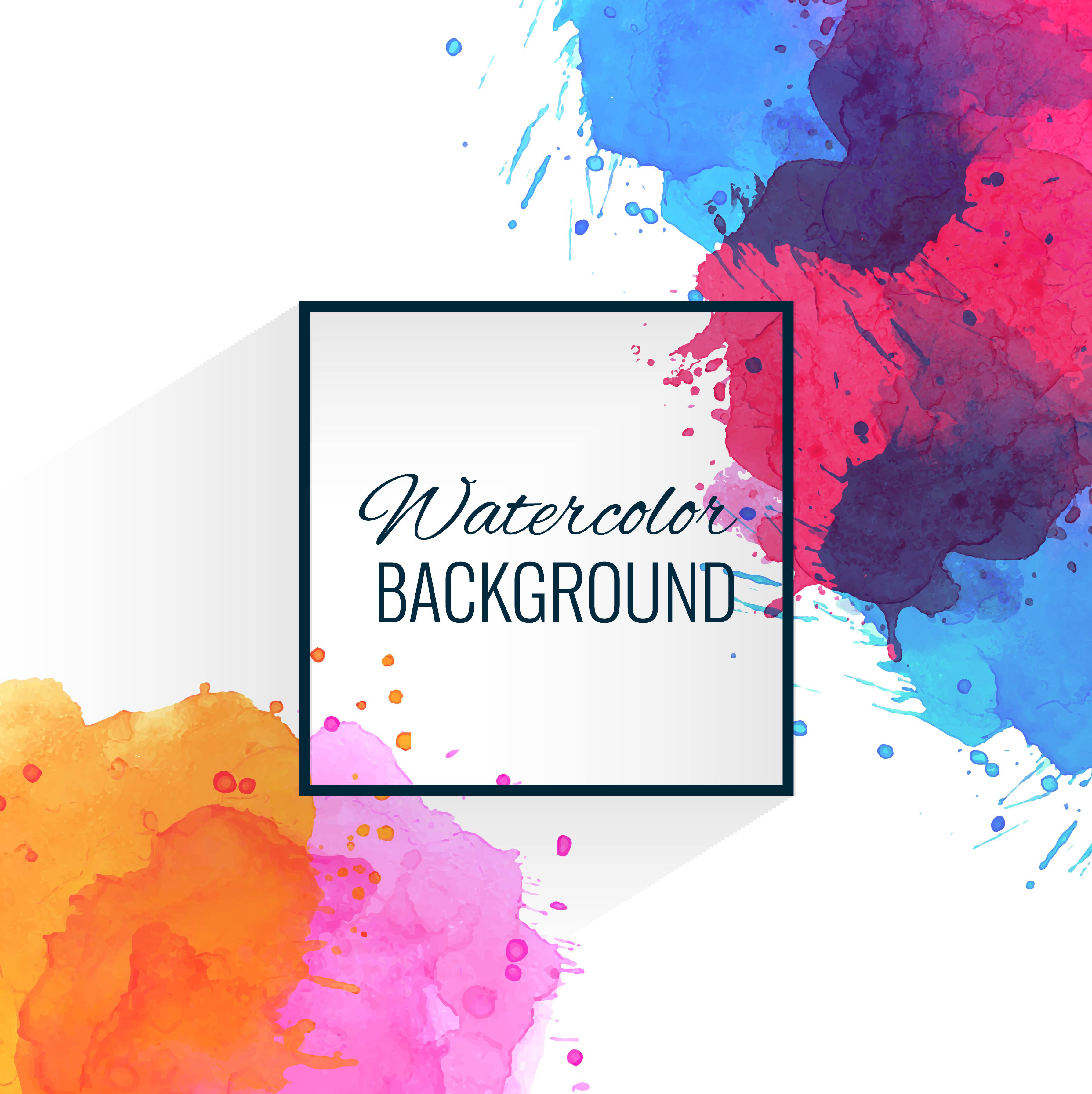 Modern Colorful Watercolor Splatter Background Download Free