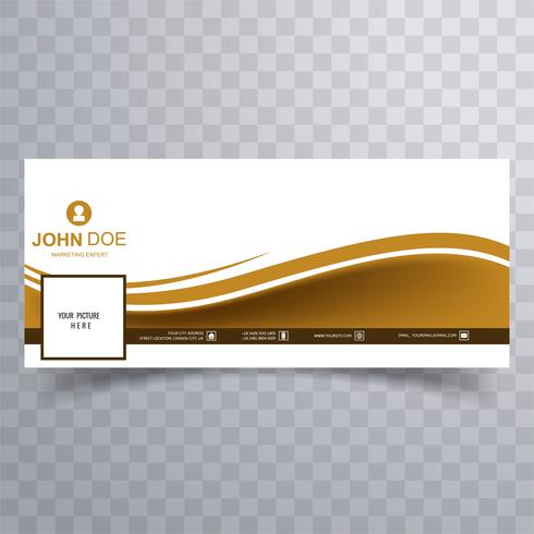 Abstract facebook banner wave template design vector