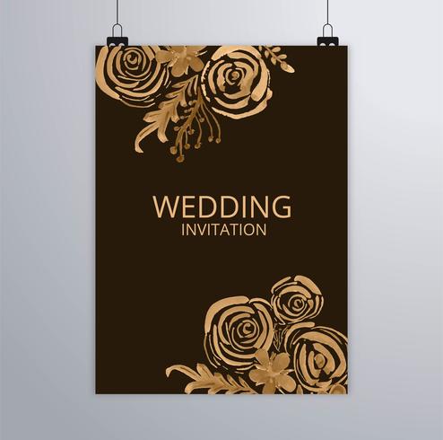 Boda abstracta elegante diseño de folleto vector