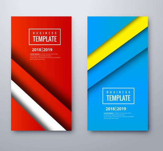 Abstract colorful banners set template vector