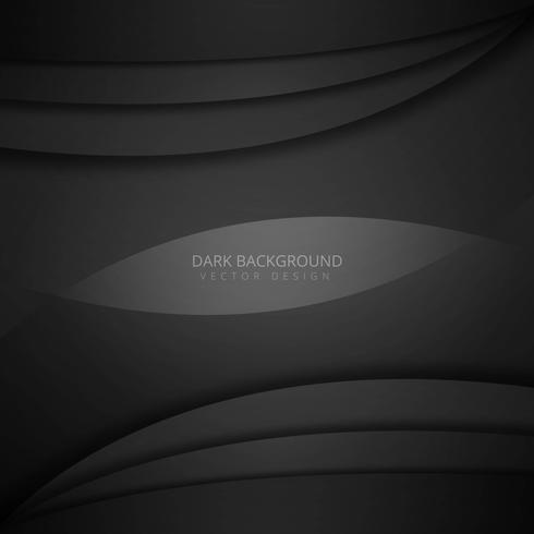 Abstract dark wavy background vector