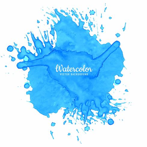 Splash blue watercolor background vector