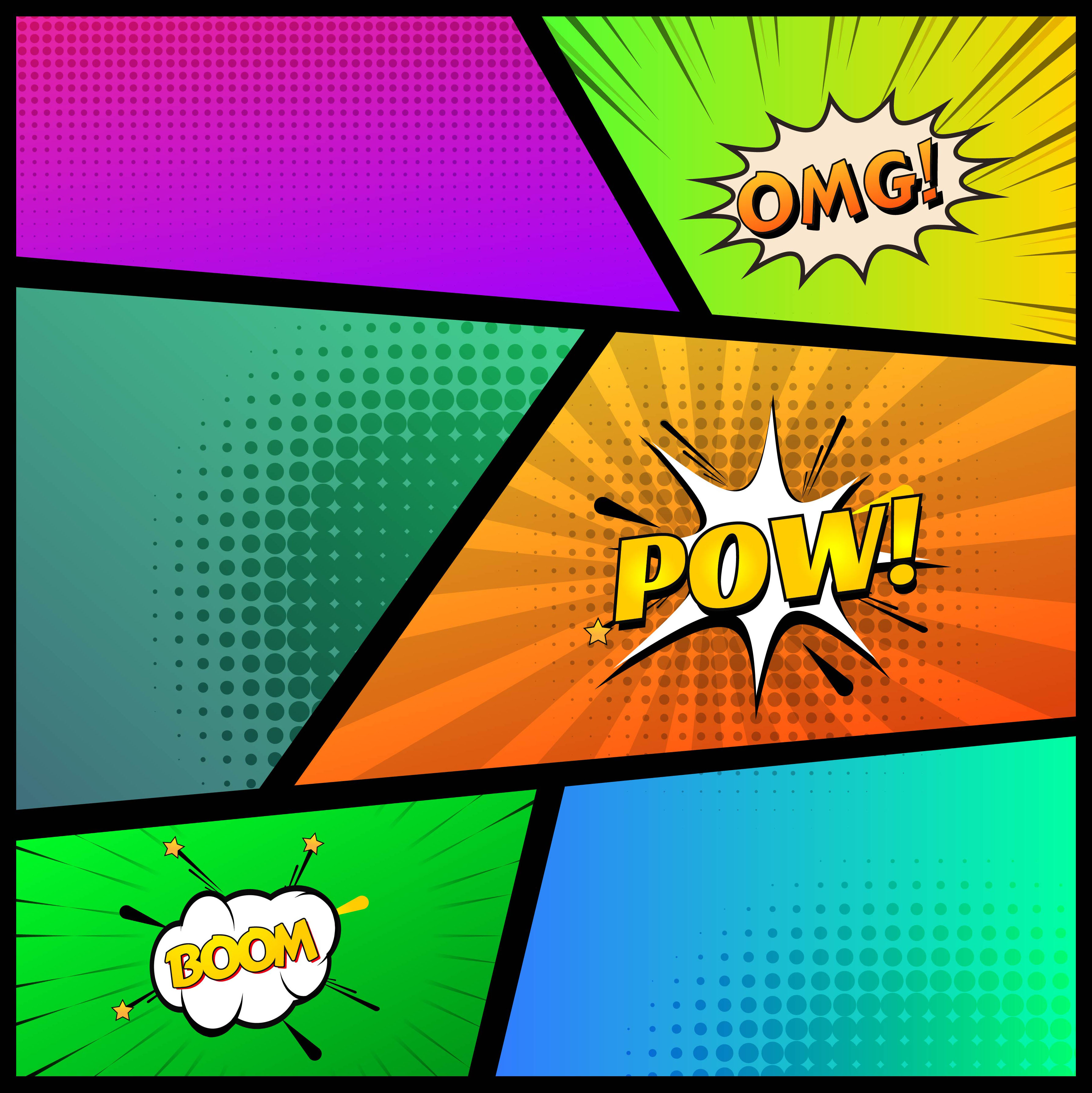 comic-book-page-template-with-rays-colorful-background-241429-vector