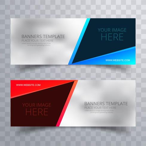 Beautiful colorful creative banners set template vector