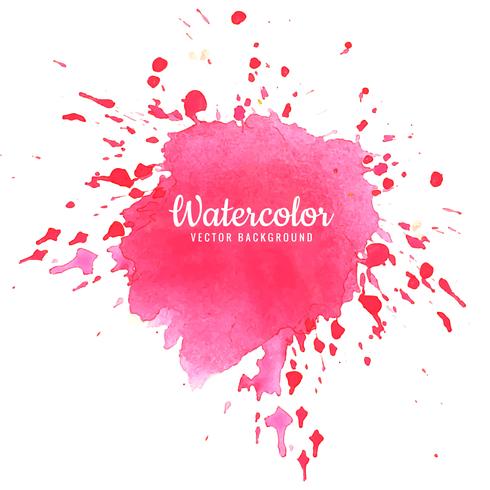 Diseño abstracto de acuarela rosa splash vector