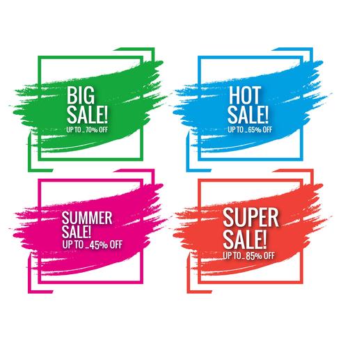 Beautiful sale label collection set design vector