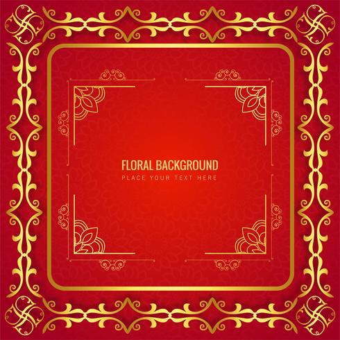 Elegante vector de fondo floral rojo