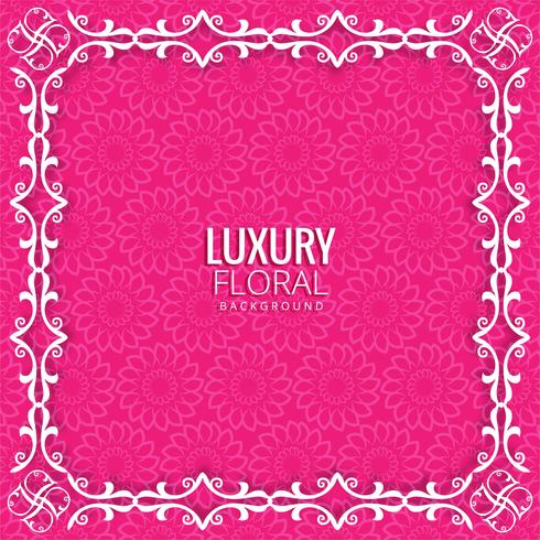 Beautiful pink luxury floral background vector