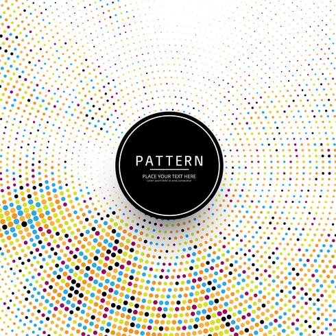 Diseño de patrón de puntos coloridos abstractos vector