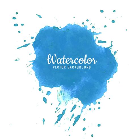 Abstract blue watercolor splash background vector