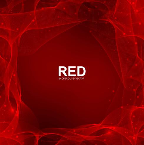 Abstract stylish red wave background vector