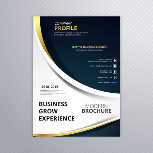 Beautiful  business brochure wave template background vector