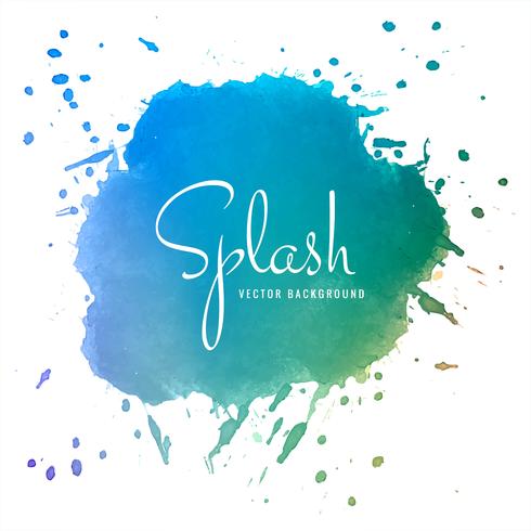 Abstract colorful watercolor splash design vector