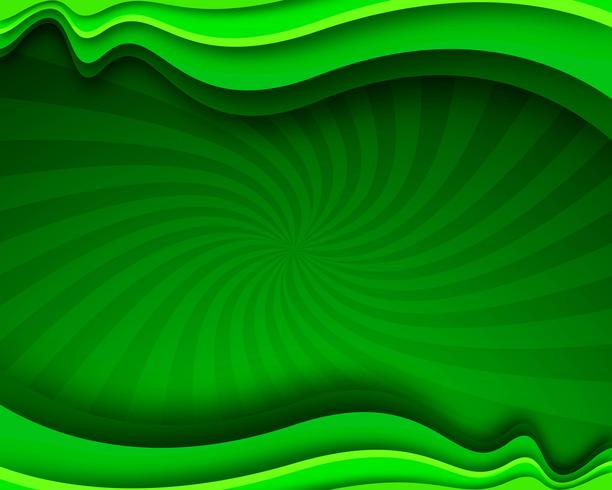 Modern green stylish business wavy background vector