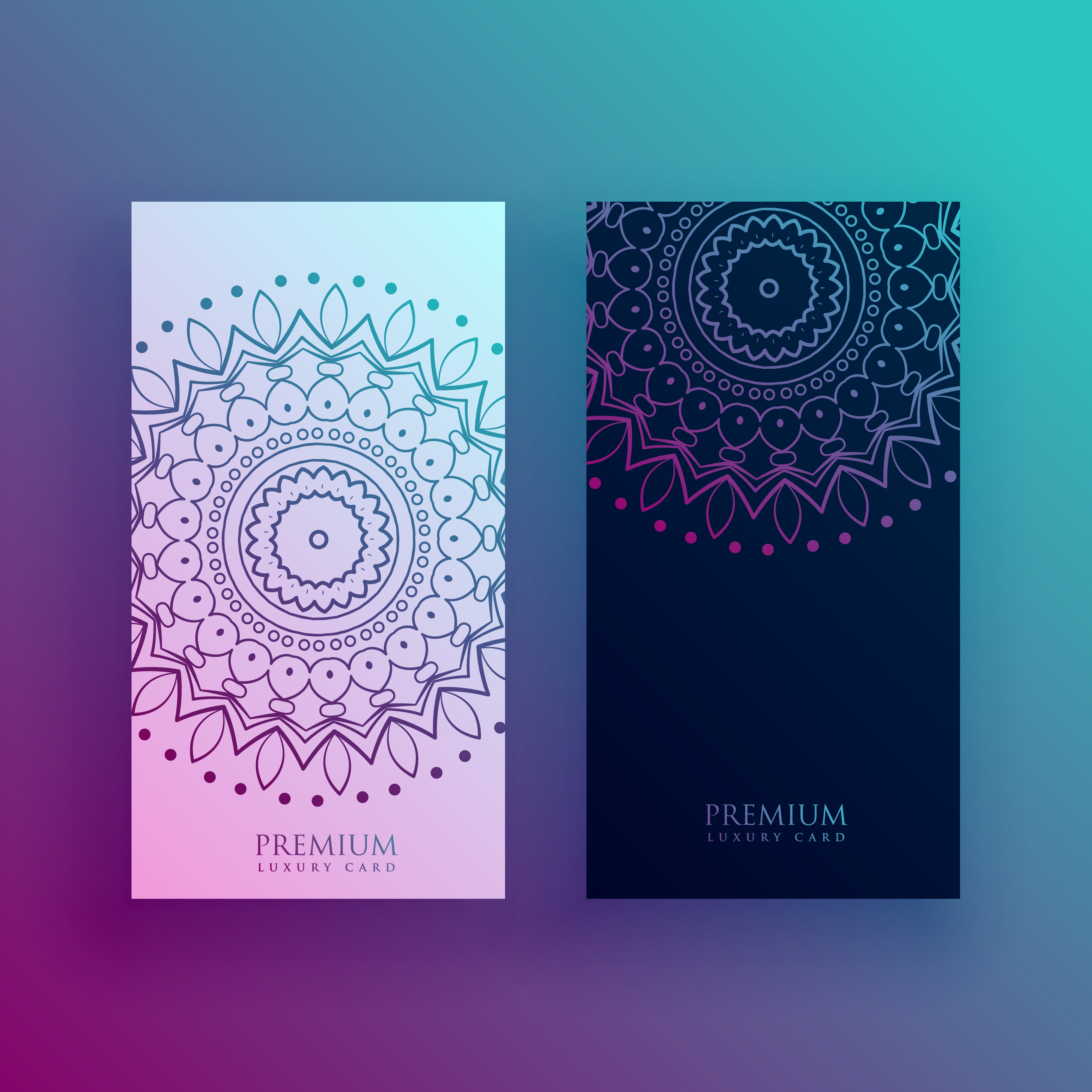beautiful mandala card design templates Download Free 