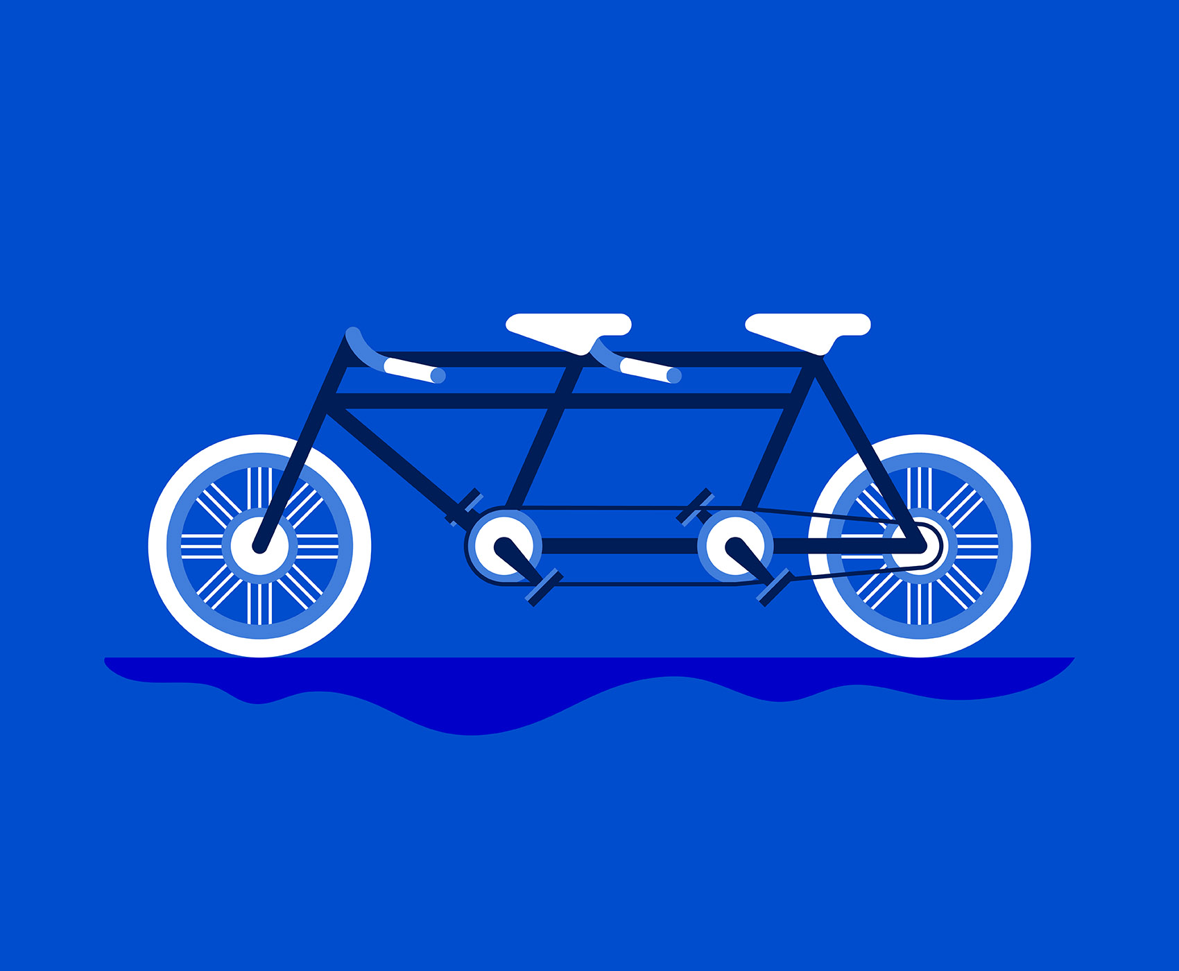 Tandem Bike Illustration 242019 Vector Art at Vecteezy