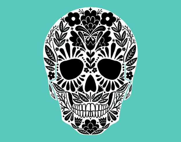 Mexican sugar skull vector