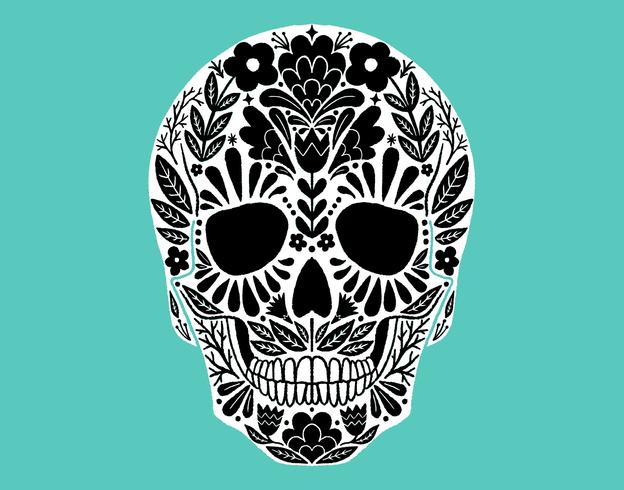 Calavera de azúcar mexicana vector