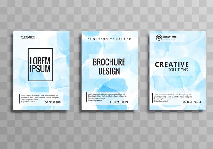 Abstract business brochure set template design vector