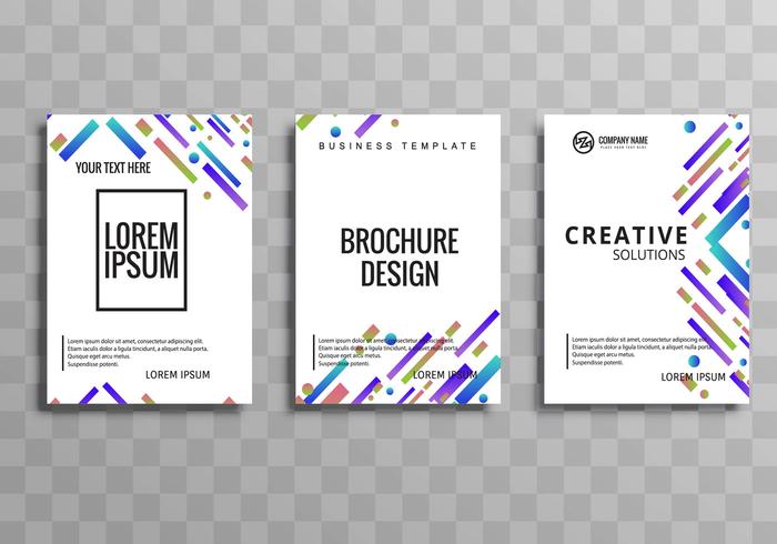 Modern businss brochure template set vector